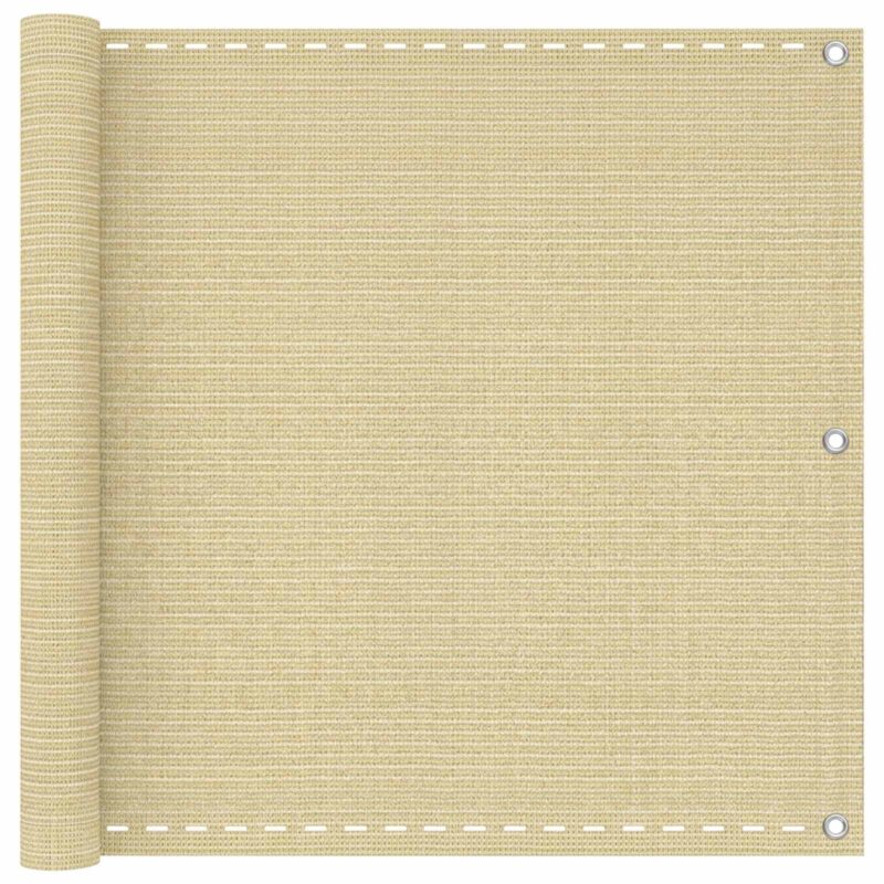 vidaXL Οθόνη Μπαλκονιού Μπεζ 75 x 700 cm HDPE και Αλουμίνιο