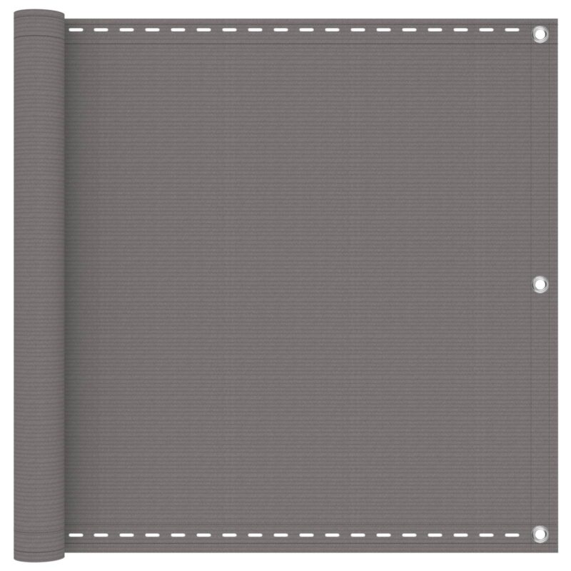 vidaXL Οθόνη Μπαλκονιού Ανοιχτό γκρι 120 x 600 cm HDPE και Αλουμίνιο