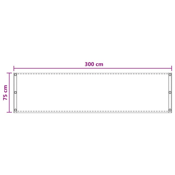 Οθόνη Μπαλκονιού Άμμος 75 x 300 cm HDPE και Αλουμίνιο - Image 5