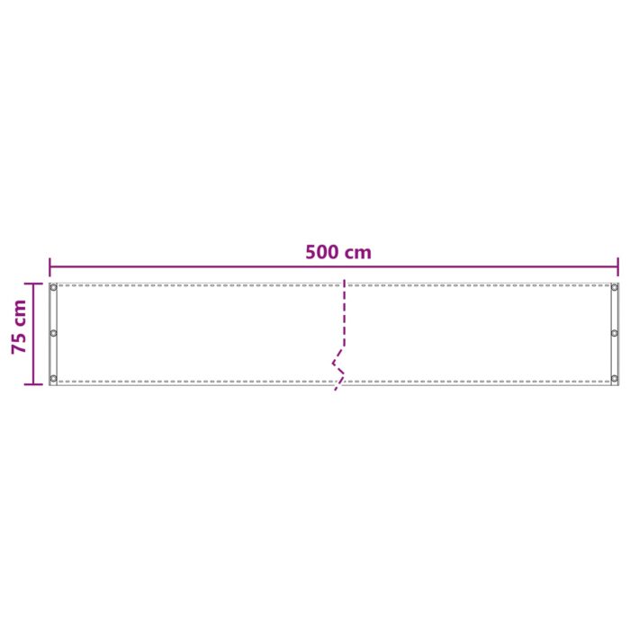 Οθόνη Μπαλκονιού Άμμος 75 x 500 cm HDPE και Αλουμίνιο - Image 5