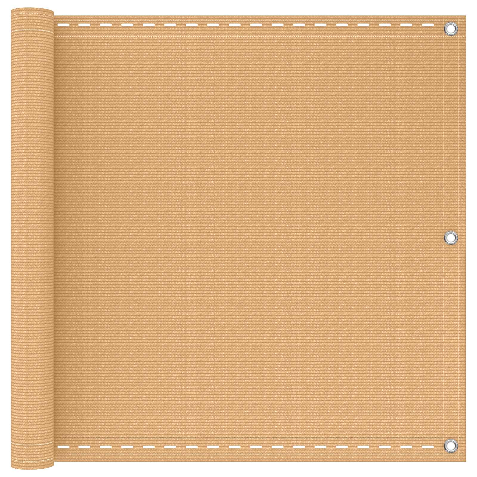 vidaXL Οθόνη Μπαλκονιού Άμμος 90 x 1200 εκ HDPE και Αλουμίνιο vidaXL Οθόνη Μπαλκονιού Άμμος 90 x 1200 εκ HDPE και Αλουμίνιο