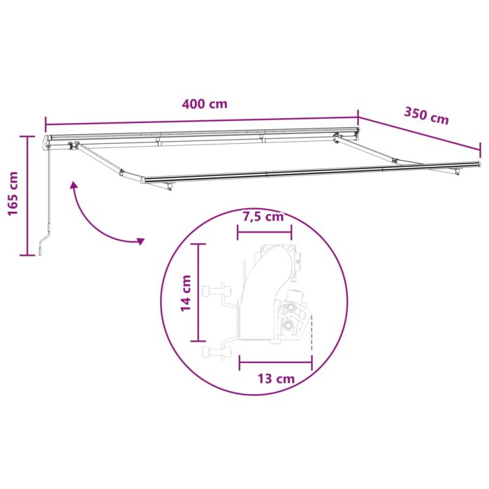 Σκηνίτσα Αναδιπλούμενη Ανοιχτό Γκρι και Λευκό 400 x 350 εκ - Image 6