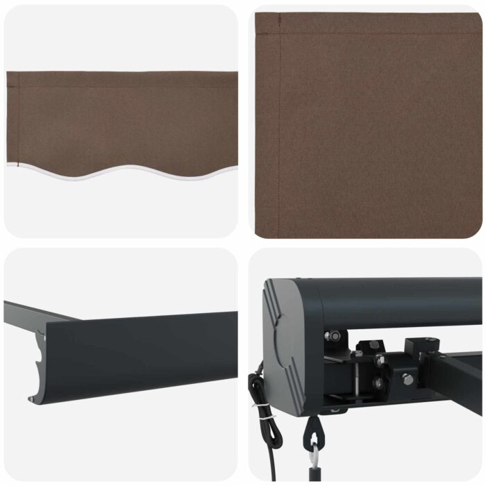 Αντιανεμικό Taupe 500 x 300 εκ Πολυεστέρας και Αλουμίνιο - Image 3