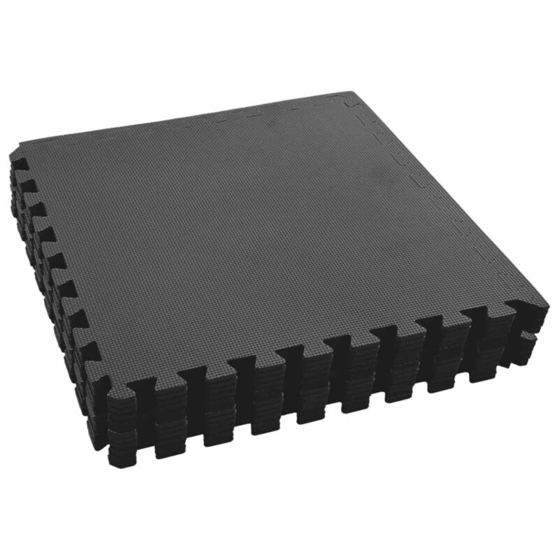 vidaXL Χαλάκι για Πισίνα 12 pcs Μαύρο 4