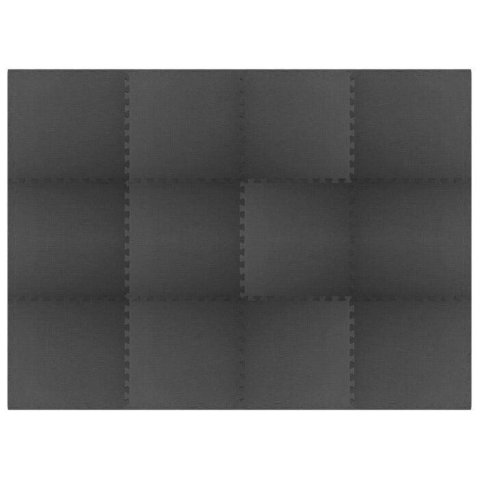 Χαλάκι για Πισίνα 12 pcs Μαύρο 4,32 τ.μ. Φελιζόλ EVA - Image 3