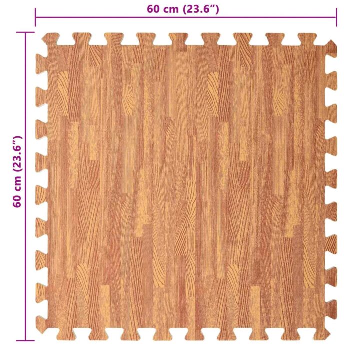 Χαλάκι για Πισίνα 12 pcs ξύλο 4,32 τ.μ. Φελιζόλ EVA - Image 6
