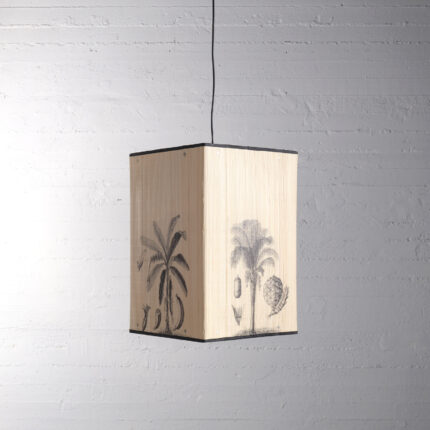Supergreens Φωτιστικό Οροφής Bamboo "Palm" Εκρου 41x41x64 εκ.