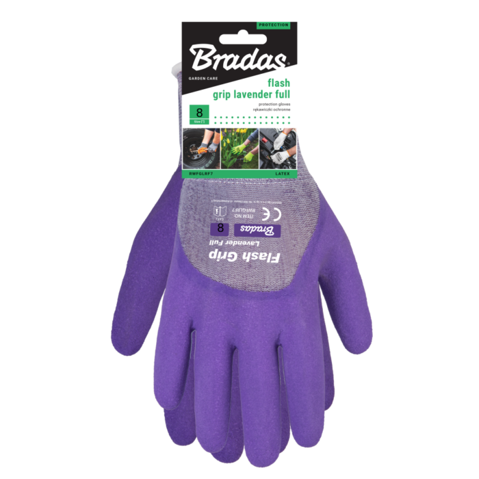 Γάντια FLASH GRIP LAVENDER FULL RWP Νο 8  - Image 2