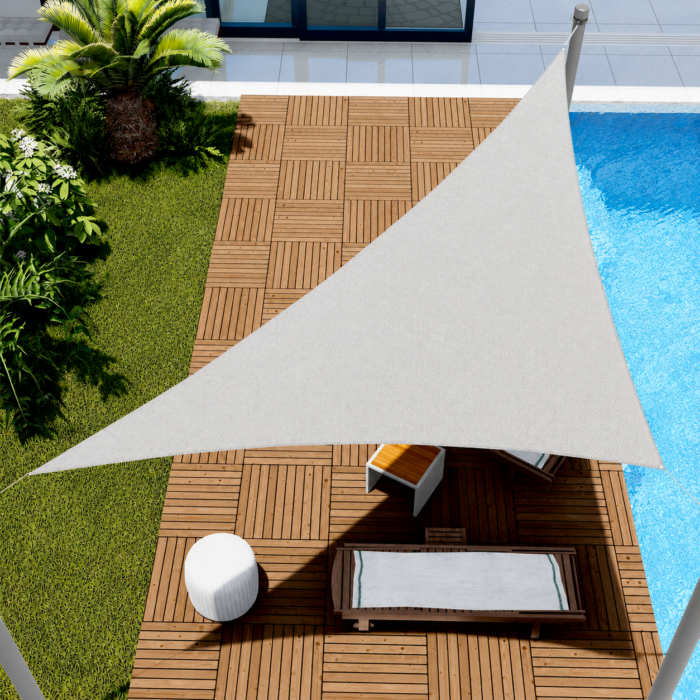 Τριγωνικό Πανί Σκίασης 3,6mx3,6mx3,6m Γκρι 180gr/m² - Image 2