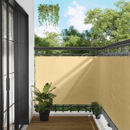vidaXL Οθόνη Μπαλκονιού Άμμος 110 x 400 cm Ύφασμα Όξφορντ