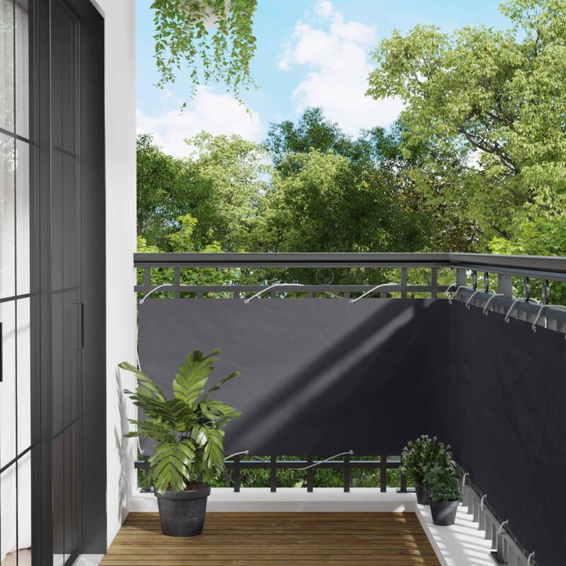 vidaXL Οθόνη Μπαλκονιού Ανθρακί 75 x 200 cm