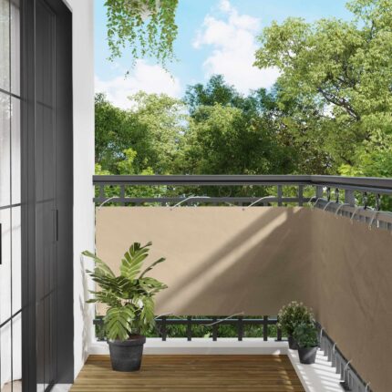 vidaXL Οθόνη Μπαλκονιού Μπεζ 75 x 200 cm