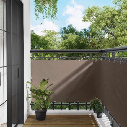 vidaXL Οθόνη Μπαλκονιού Taupe 100 x 500 cm Ύφασμα Όξφορντ