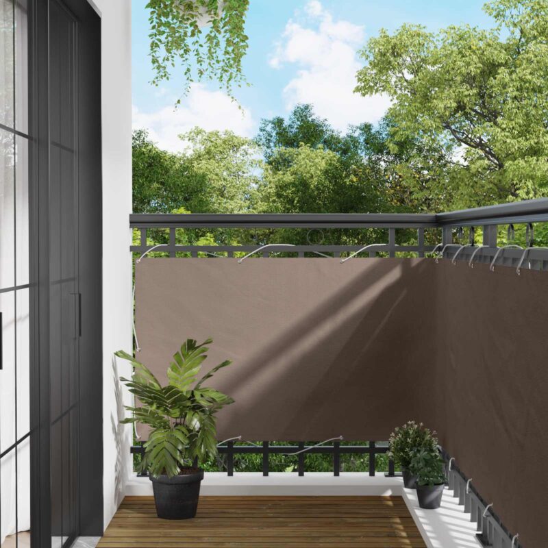 vidaXL Οθόνη Μπαλκονιού Taupe 100 x 600 cm Ύφασμα Όξφορντ