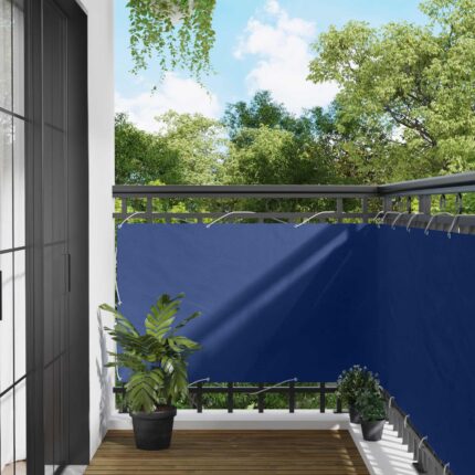 vidaXL Οθόνη Μπαλκονιού Μπλε 100 x 400 cm Ύφασμα Όξφορντ