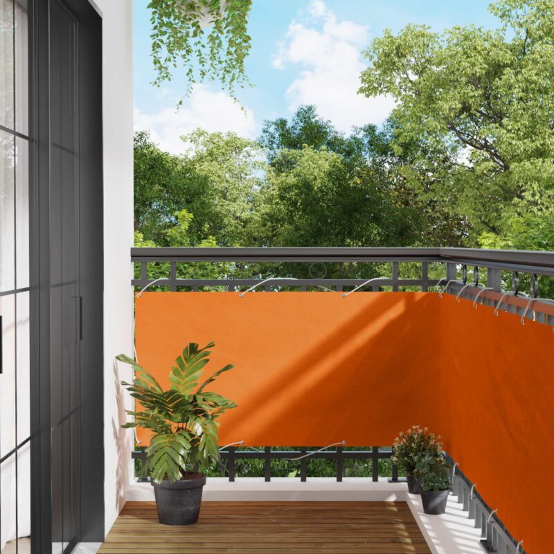 vidaXL Οθόνη Μπαλκονιού Πορτοκαλί 75 x 200 cm