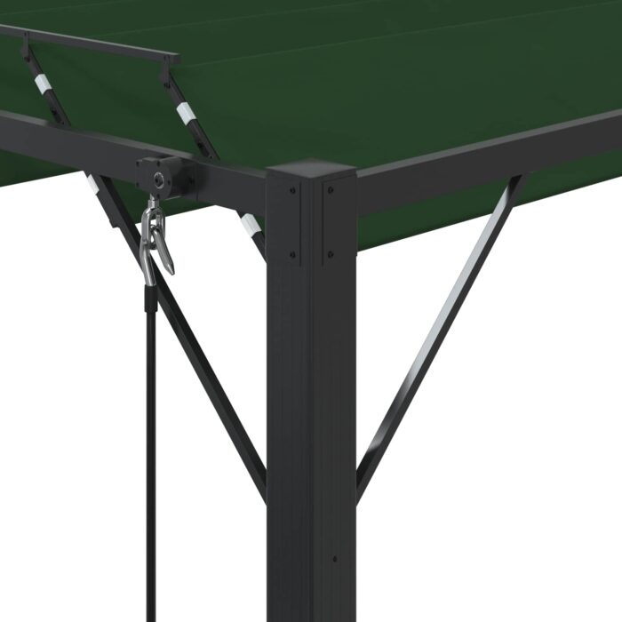 Γκαζebo με λουόμενη στέγη 3 x 4 x 2,14 μ Πράσινο - Image 6