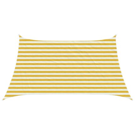 vidaXL Ικανότητα Σκίασης Κίτρινο και Λευκό 3 / 4 x 2 m HDPE