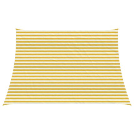 vidaXL Ικανότητα Σκίασης Κίτρινο και Λευκό 3 / 4 x 3 m HDPE