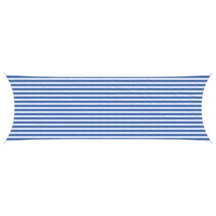vidaXL Ικανότητα Σκίασης Μπλε και άσπρο 2 x 6 m HDPE